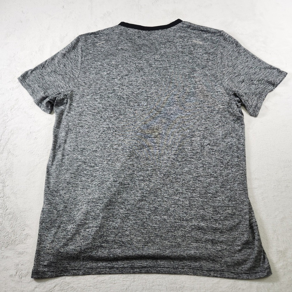 Nike Running Shirt Mens L Gray Dri-FIT Short Sleeve Heathered Performance Tee - Picture 8 of 9
